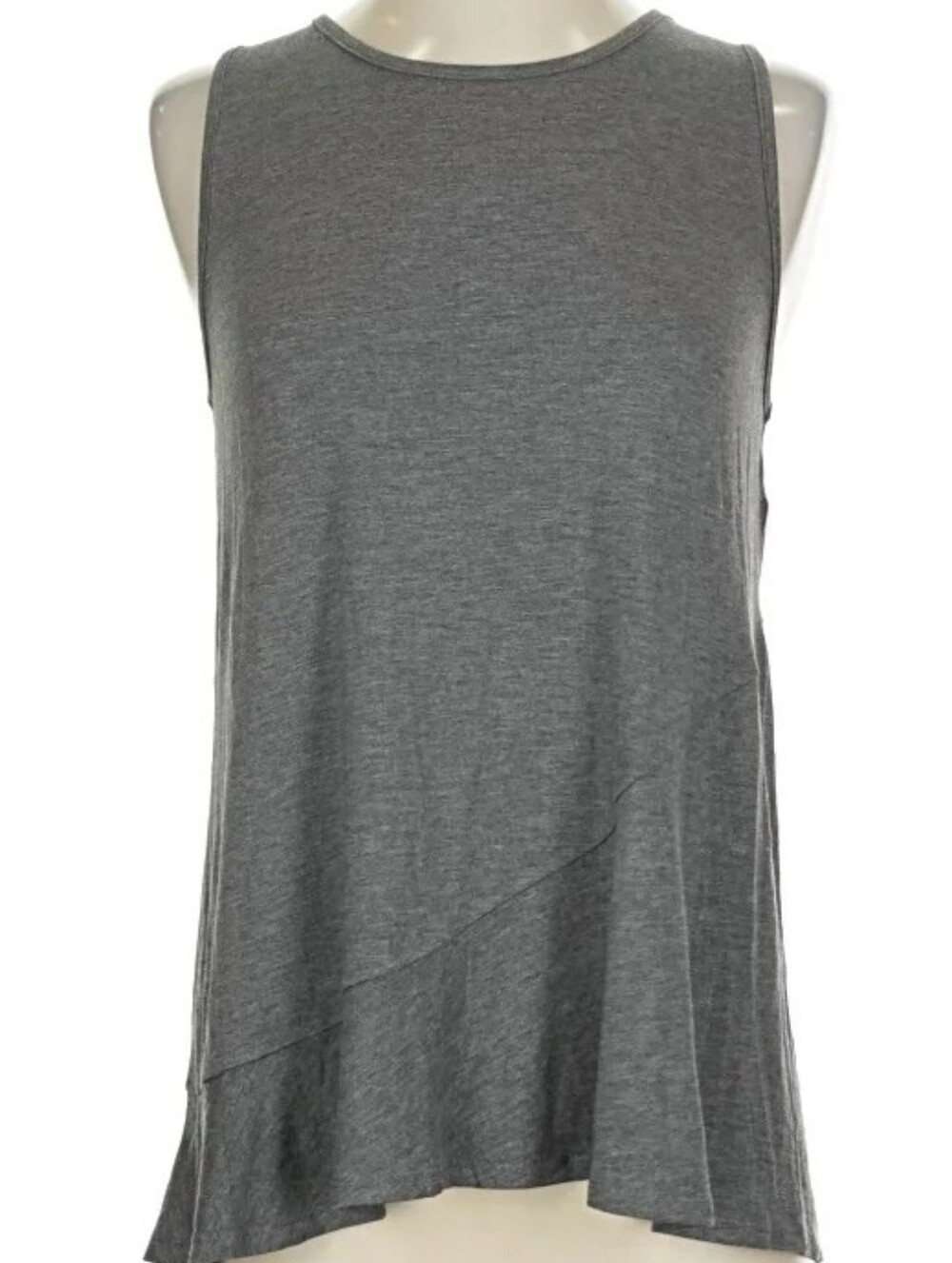 NWT!! Saks Fifth Avenue Charcoal Gray Sleeveless Asymmetrical Tank